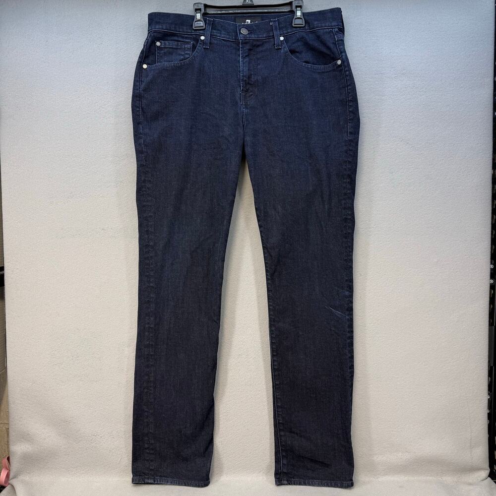 7 for All Mankind Jeans Women's 34 (12) Dark Blue The Straight Luxe Tall EUC